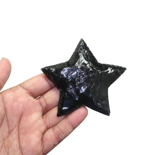 Black Obsidian Raw Large Star