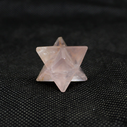 Natural Rose Quartz Merkaba Star 20 mm