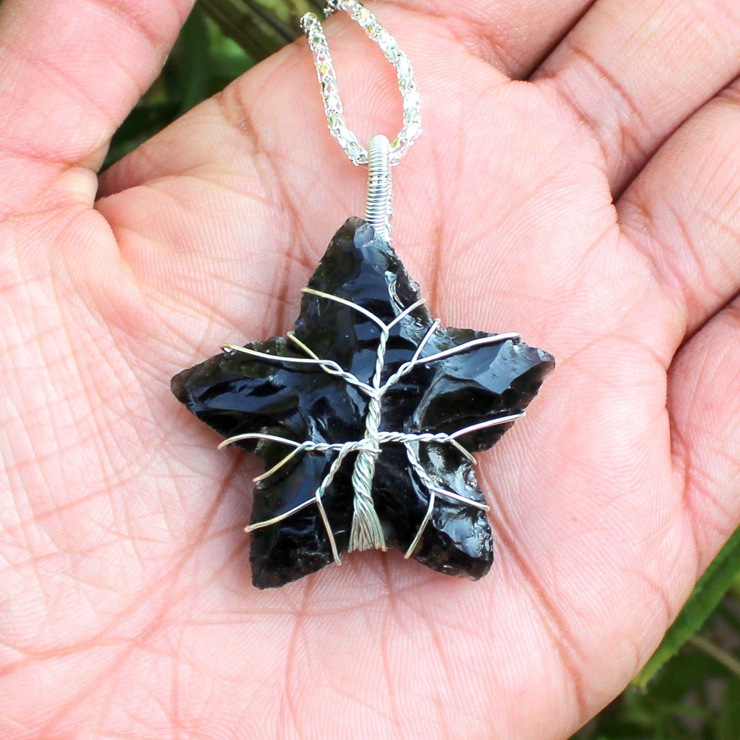 Black Obsidian Star Necklace