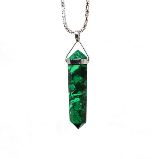 Malachite Double Point Necklace